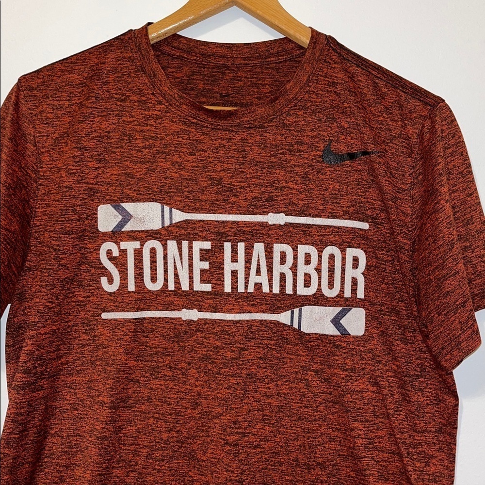 NIKE Dri-Fit Stone Harbor New Jersey Short Sleeve Tee Athletic Oars Men’s Medium